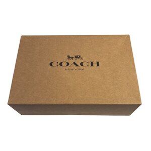 Coach New York Brown Gift Box With Logo Design 6.5 x 4.5 x 2" Wallet Empty Box
